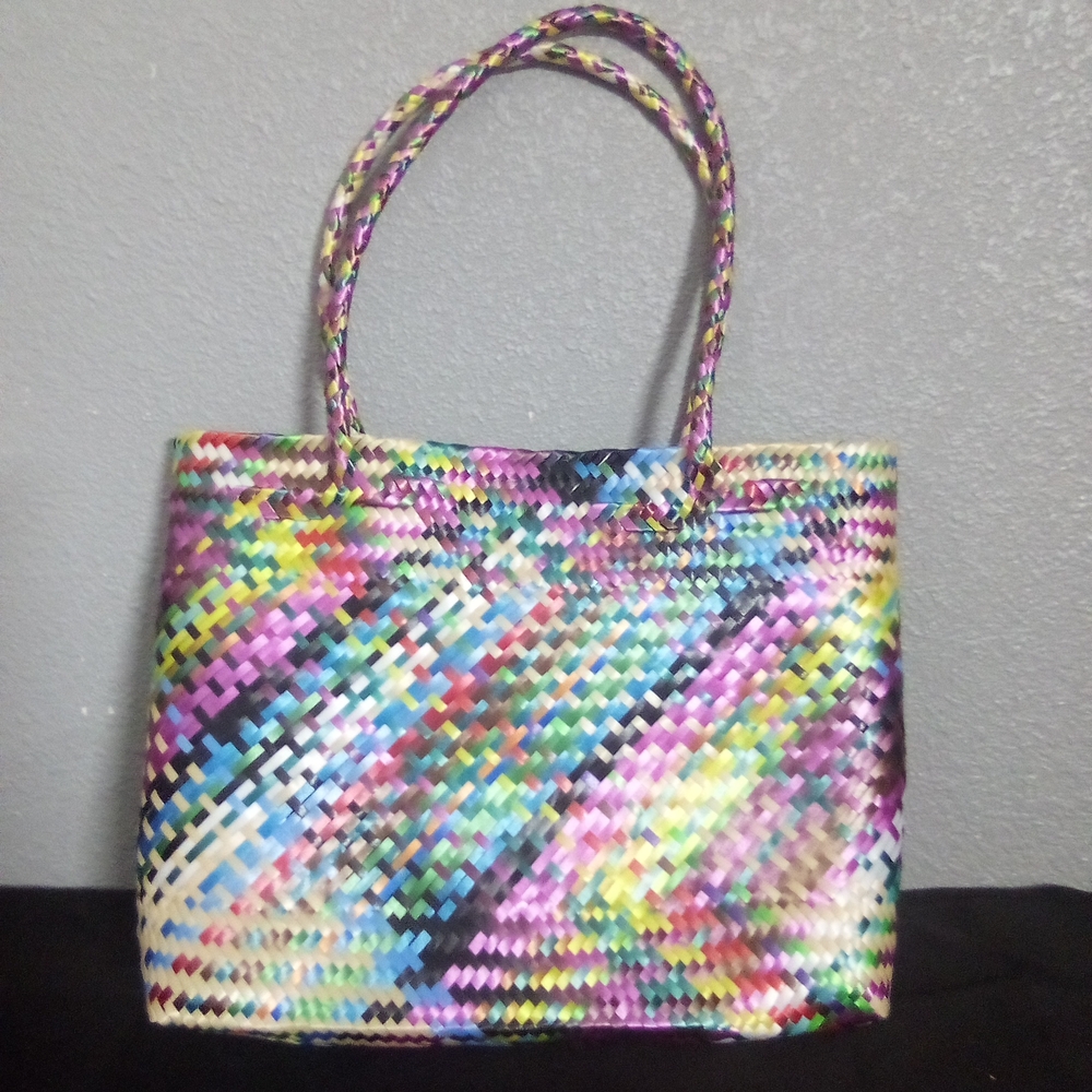 Multicolor Woven Tote Bag ( Bag B ) - Picture 3 of 4